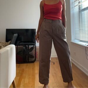 Aritzia The Group Babaton Gray Purple High Waisted Relaxed Fit Trousers Pants 6